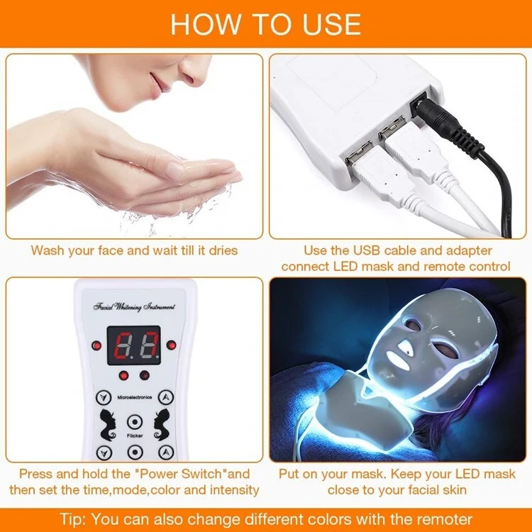 7‑color Led Facial & Neck Therapy Mask (2)
