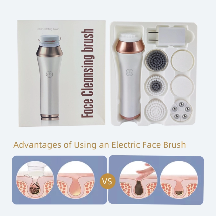 Electric Facial Cleansing Brush & Exfoliating Scrubber (6)